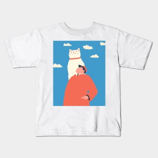 A Cat and his Dad Kids T-Shirt